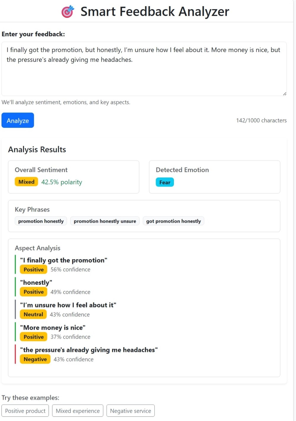 Smart Feedback Analyzer